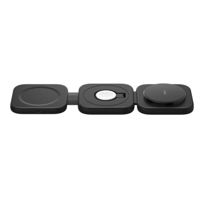Зарядний пристрій бездротовий Belkin 3в1 Travel Pad Wireless Qi2 15Вт, чорний (WIZ024HQBK)