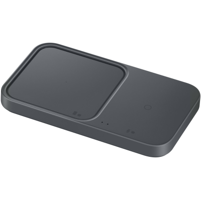 Зарядний пристрій бездротовий Samsung Duo 15Вт з блоком живлення, сірий темний (EP-P5400TBEGEU)
