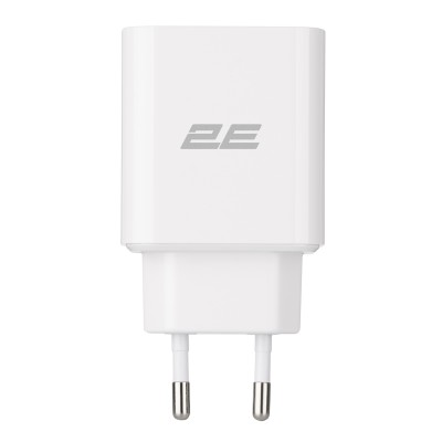 Зарядний пристрій мережевий 2E 20Вт USB-C PD, білий (2E-WC1USBC20W-W)