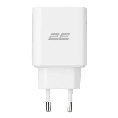 Зарядний пристрій мережевий 2E 20Вт USB-C PD, білий (2E-WC1USBC20W-W)