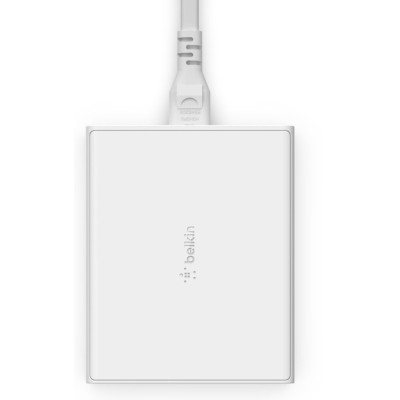 Зарядний пристрій мережевий Belkin 108Вт 2хUSB-С GAN PD PPS/2хUSB-A, білий (WCH010VFWH)