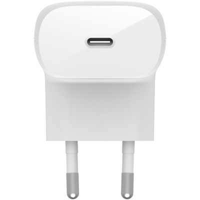 Зарядний пристрій мережевий Belkin 30Вт USB-С PD PPS, кабель USB-С > Lightning 1м, білий (WCA005VF1MWH-B5)