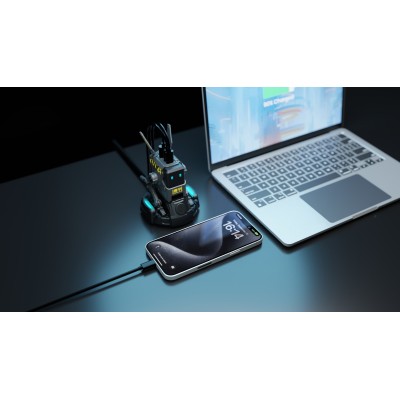 Зарядний пристрій мережевий GravaStar Alpha65 65Вт 2XUSB-C/USB-A, cірий (GRAVASTARA65_GRY_EUK)