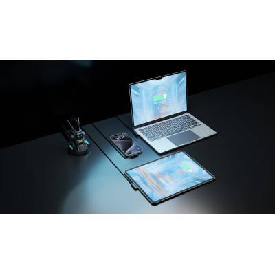 Зарядний пристрій мережевий GravaStar Alpha65 65Вт 2XUSB-C/USB-A, cірий (GRAVASTARA65_GRY_EUK)