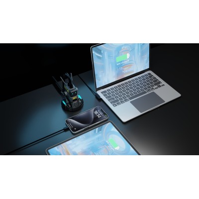 Зарядний пристрій мережевий GravaStar Alpha65 65Вт 2XUSB-C/USB-A, cірий (GRAVASTARA65_GRY_EUK)
