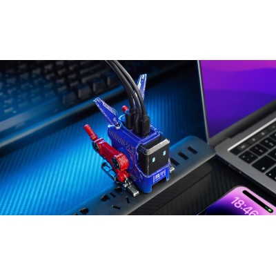 Зарядний пристрій мережевий GravaStar Alpha65 65Вт 2XUSB-C/USB-A, War-Damaged Blaze Blue (GRAVASTARA65_OPP_EUK)