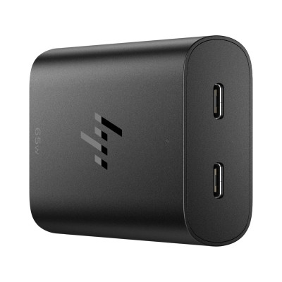 Зарядний пристрій мережевий HP 65W 2хUSB-C, кабель USB-C > USB-C, 1м, чорний