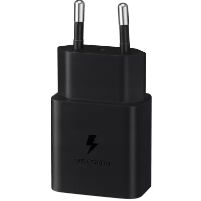 Зарядний пристрій мережевий Samsung 15Вт USB-С, кабель USB-C > USB-C, 1м, чорний (EP-T1510XBEGEU)