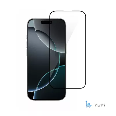 Захисне скло iPhone 16 Pro 2E FCFG (1 Pack) 2.5D (2E-IP-16P-6.3-SMFCFG-BB) чорна рамка