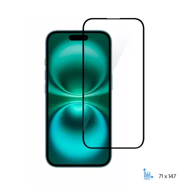 Захисне скло 2E для Apple iPhone 16(6.1), 2.5D FCFG, (1 Pack), чорна рамка (2E-IP-16.-6.1-SMFCFG-BB)