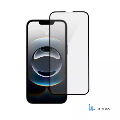 Захисне скло iPhone 13/13 Pro/14/16e 2E 2.5D FCFG (1 Pack) чорна рамка