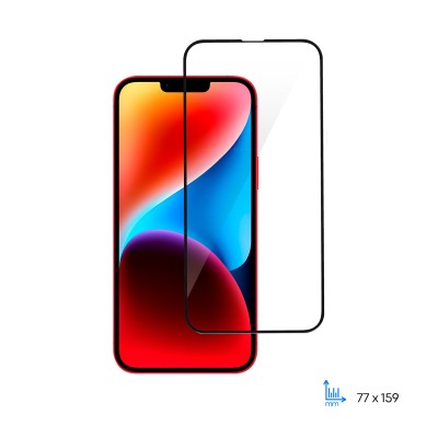 Захисне скло 2E для iPhone 14 Plus, 2.5D FCFG, (1 Pack), чорна рамка (2E-IP-14PL-6.7-SMFCFG-BB)