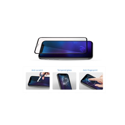 Захисне скло 2E для iPhone 14 Plus, 2.5D FCFG, (1 Pack), чорна рамка (2E-IP-14PL-6.7-SMFCFG-BB)