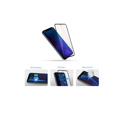 Захисне скло 2E для iPhone 14 Plus, 2.5D FCFG, (1 Pack), чорна рамка (2E-IP-14PL-6.7-SMFCFG-BB)