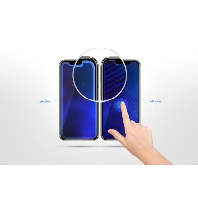 Захисне скло 2E для iPhone 14 Plus, 2.5D FCFG, (1 Pack), чорна рамка (2E-IP-14PL-6.7-SMFCFG-BB)