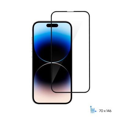 Захисне скло 2E для iPhone 14, 2.5D FCFG, (1 Pack), чорна рамка (2E-IP-14-6.1-SMFCFG-BB)