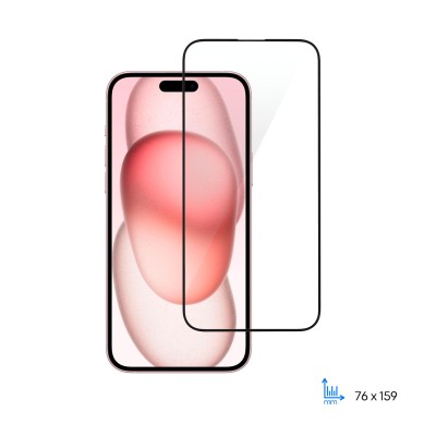 Захисне скло 2E для iPhone 15 Plus, 2.5D FCFG, (1 Pack), чорна рамка (2E-IP-15PL-6.7-SMFCFG-BB)