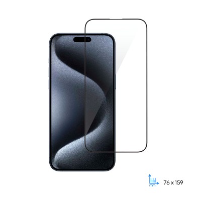 Захисне скло 2E для iPhone 15 Pro Max, 2.5D FCFG, (1 Pack), чорна рамка (2E-IP-15PM-6.7-SMFCFG-BB)