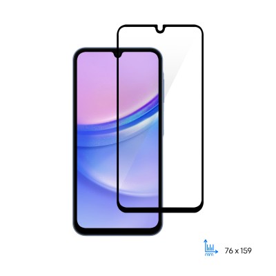 Захисне скло 2E для Samsung Galaxy A15-M15 (A155-M156), 2.5D FCFG, (1 Pack), чорна рамка (2E-G-A15-SMFCFG-BB)