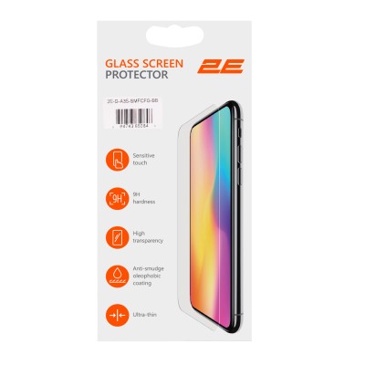 Захисне скло 2E для Samsung Galaxy A35 5G (A356), 2.5D FCFG, (1 Pack), чорна рамка (2E-G-A35-SMFCFG-BB)