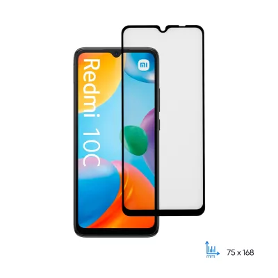 Захисне скло 2E для Xiaomi Redmi 10C, 2.5D FCFG, (1 Pack), чорна рамка