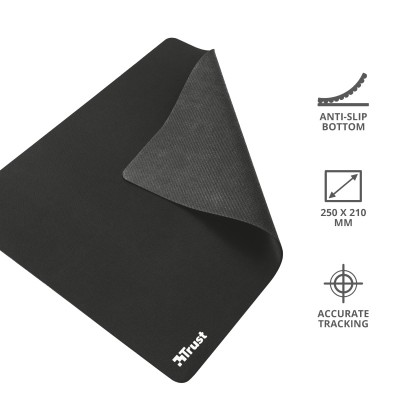 Ігрова поверхня Trust Mouse Pad, M (250х210х3мм), чорний (24193_TRUST)
