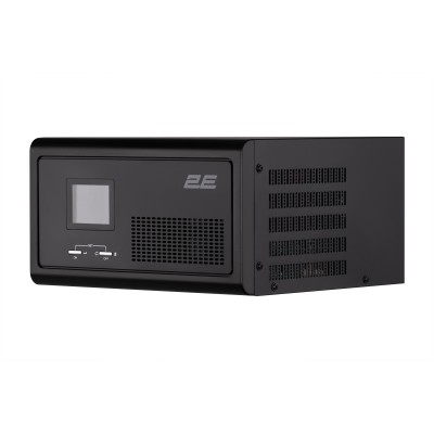 Інвертор 2E HI1000, 1000W, 12V - 230V, LCD, AVR, 2xSchuko + DC output (2E-HI1000)