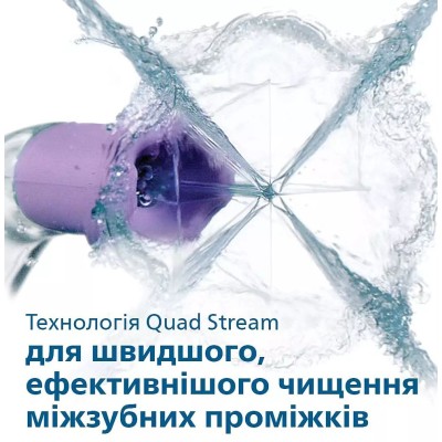 Іригатор Philips портативний Sonicare Cordless Power Flosser 3000, чаша 250 мл, чохол, 2 насадки , білий