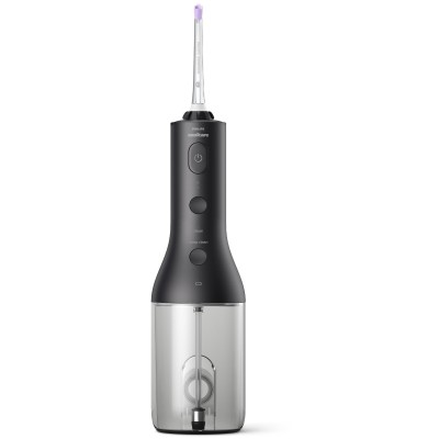 Іригатор Philips портативний Sonicare Cordless Power Flosser 3000, чаша 250 мл, чохол, 2 насадки , чорний