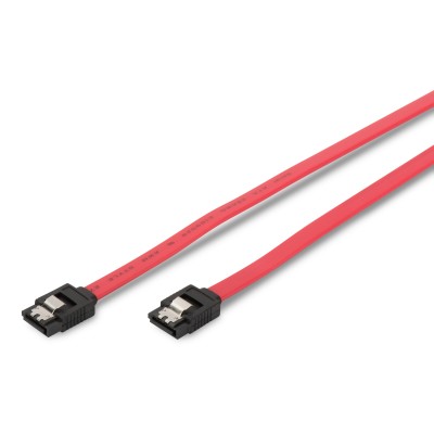 Кабель ASSMANN SATA L-type (F/F) прямий, 0.5м, червоний (AK-400102-005-R)