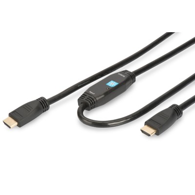 Кабель DIGITUS HDMI (M/M), High speed, активний, 30м, чорний (AK-330105-300-S)