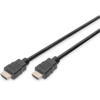 Кабель DIGITUS HDMI (M/M), High speed/Ethernet, 1м, чорний (AK-330107-010-S)