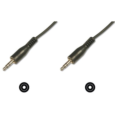 Кабель DIGITUS jack 3.5 > jack 3.5 (M/M), 1.5м, чорний (AK-510100-015-S)