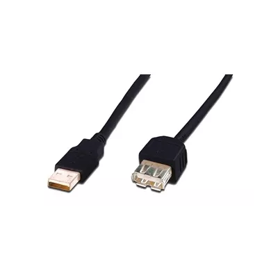 Кабель DIGITUS USB-A (M/F) заряджання/синхронізації, 3м, чорний (AK-300200-030-S)