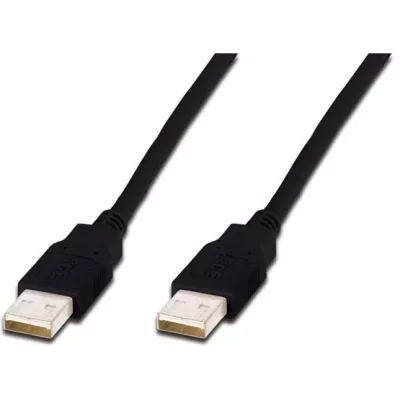 Кабель DIGITUS USB-A (M/M) заряджання/синхронізації, 1.8м, чорний (AK-300100-018-S)