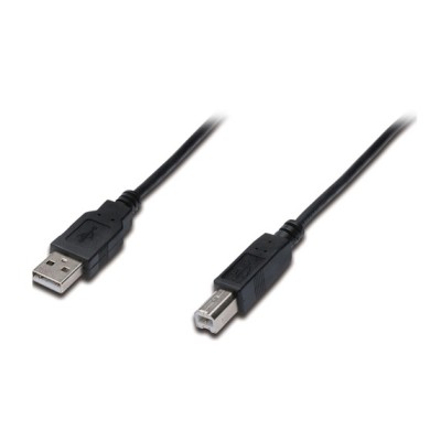 Кабель DIGITUS USB-A > USB-B синхронізації, 1.8м, чорний (AK-300102-018-S)