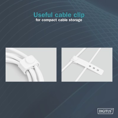 Кабель DIGITUS USB-A > USB-C заряджання/синхронізації, USB 2.0, 60W, силіконовий, 2м, білий (AK-300340-020-W)