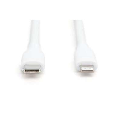 Кабель DIGITUS USB-C > Lightning заряджання/синхронізації, USB 2.0, 60W, силіконовий, 2м, білий (AK-600110-020-W)