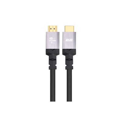 Кабель HDMI (M/M) 2Е 1.8м, 2.1, 4K/120Hz, 8K/60Hz 48Gbps, Ultra High Speed, чорний (2EW-1143-1.8M)