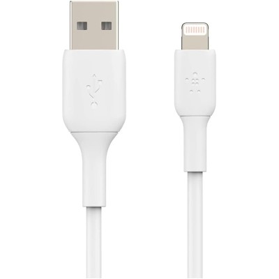 Кабель USB-A > Lightning заряджання/синхронізації Belkin 1м, 12Вт, PVC, (2 Pack), білий (CAA001BT1MWH2PK)