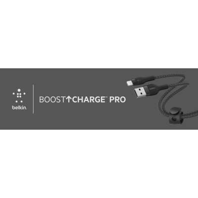 Кабель USB-A > Lightning заряджання/синхронізації Belkin 1м, плетений, силіконовий, з ремінцем на магніті, чорний (CAA010BT1MBK) Кабель USB-A > Lightning заряджання/синхронізації Belkin 1м, плетений, силіконовий, з ремінцем на магніті, чорний (CAA010BT1MBK)