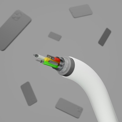 Кабель USB-A > Lightning заряджання/синхронізації Belkin 1м, силіконовий з кліпсою, білий (CAA008BT1MWH)