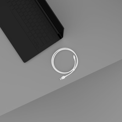 Кабель USB-A > USB-C заряджання/синхронізації Belkin 2м, 15Вт, Type-C, силіконовий з кліпсою, білий (CAB008BT2MWH)