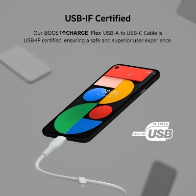 Кабель USB-A > USB-C заряджання/синхронізації Belkin 2м, 15Вт, Type-C, силіконовий з кліпсою, білий (CAB008BT2MWH)