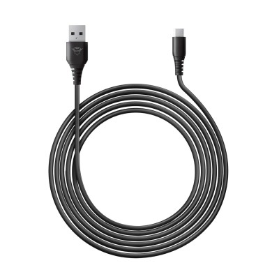 Кабель USB-C > Lightning заряджання/синхронізації Trust GXT 226 FOR PS5 3м, Type-C, чорний (24168_TRUST)