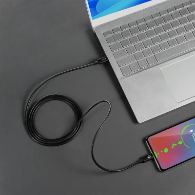 Кабель USB-C > USB-C заряджання/синхронізації GravaStar 1.5м, Type-C, 100w, чорний (GRAVASTARTC_BLK)
