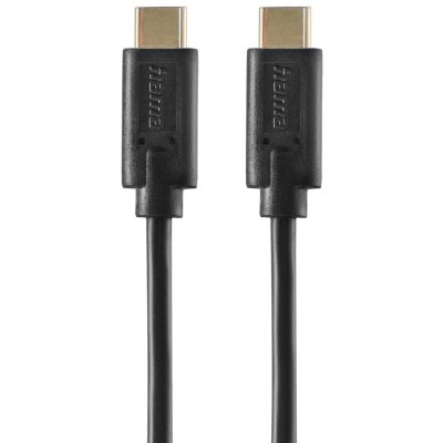 Кабель USB-С > USB-C заряджання/синхронізації Hama 1,5м, чорний (00086409)