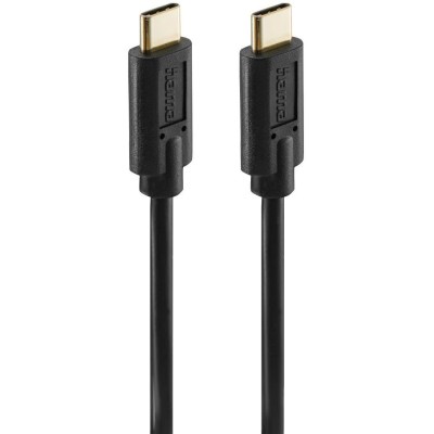 Кабель USB-С > USB-C заряджання/синхронізації Hama 1,5м, чорний (00086409)