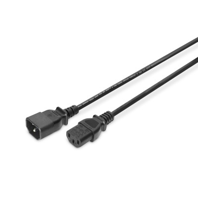 Кабель живлення DIGITUS C13 > C14, 1.2м, чорний (AK-440201-012-S)