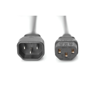 Кабель живлення DIGITUS C13 > C14, 1.2м, чорний (AK-440201-012-S)